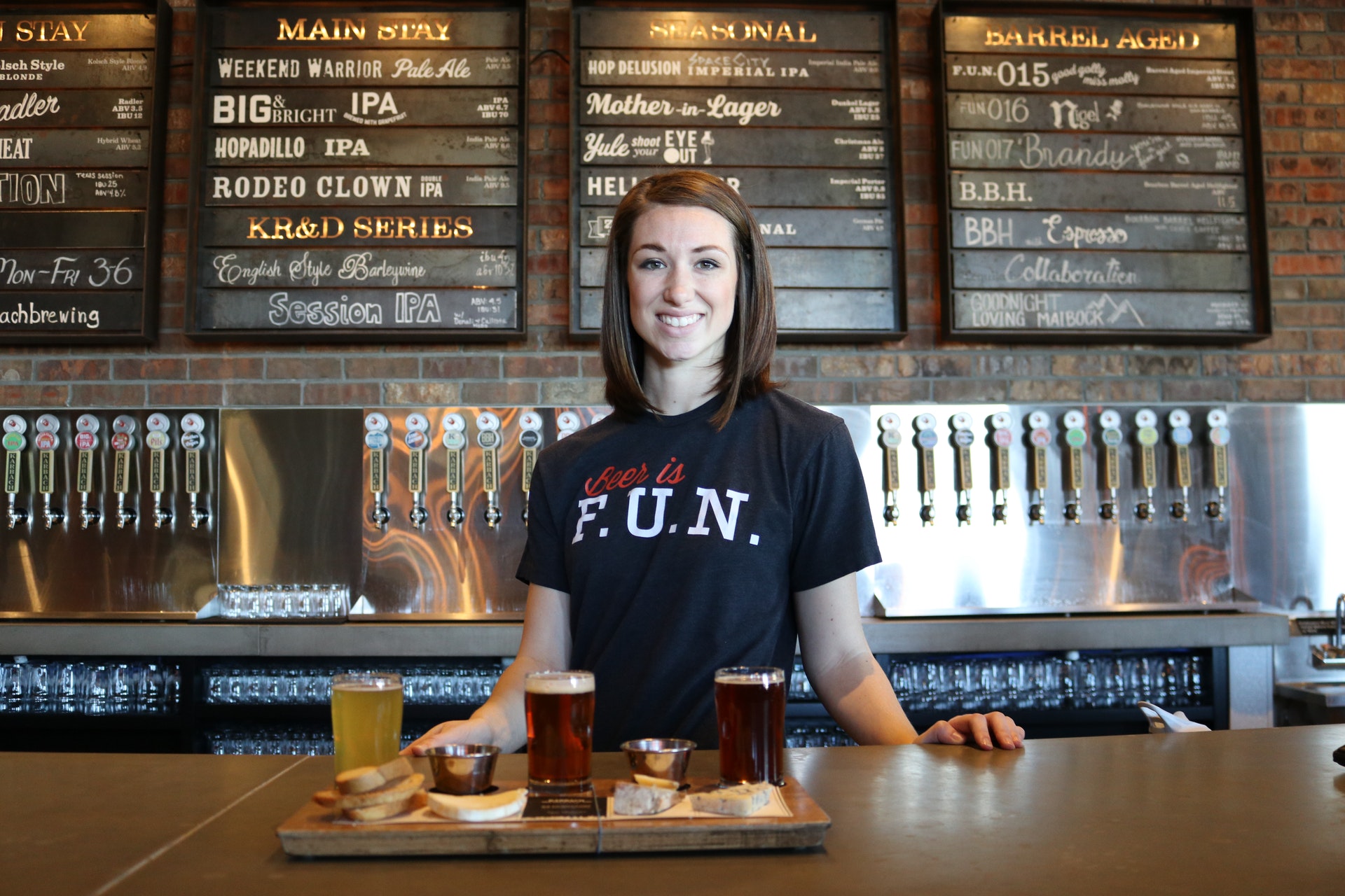 Smiling employee ready to help customers