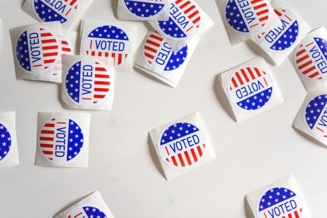 "I voted" stickers from U.S. election