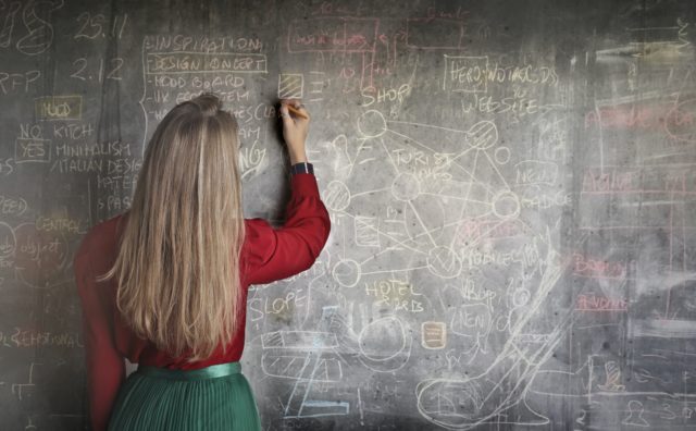 A teacher teaching in Kosovo