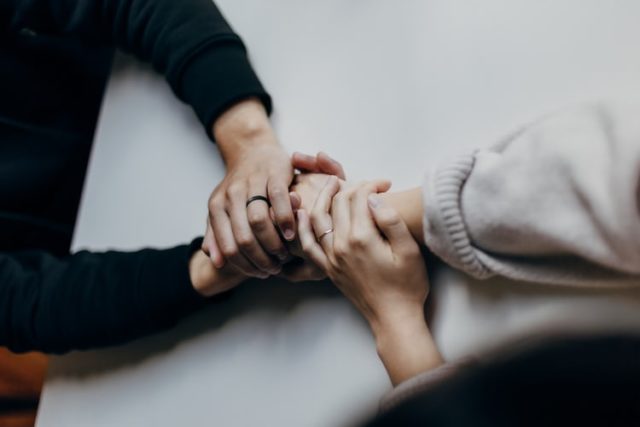 two employees practicing empathy