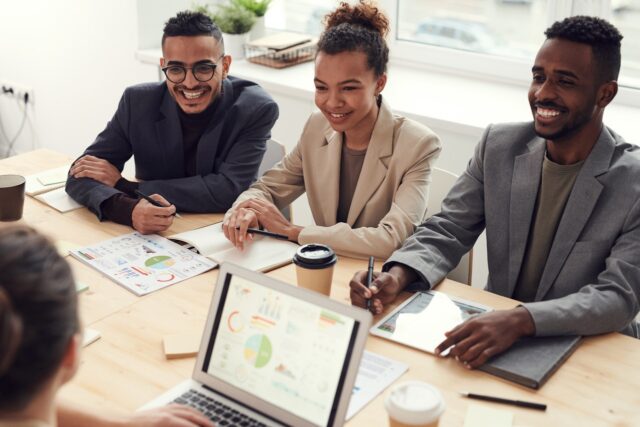 Work Meeting on a Desk